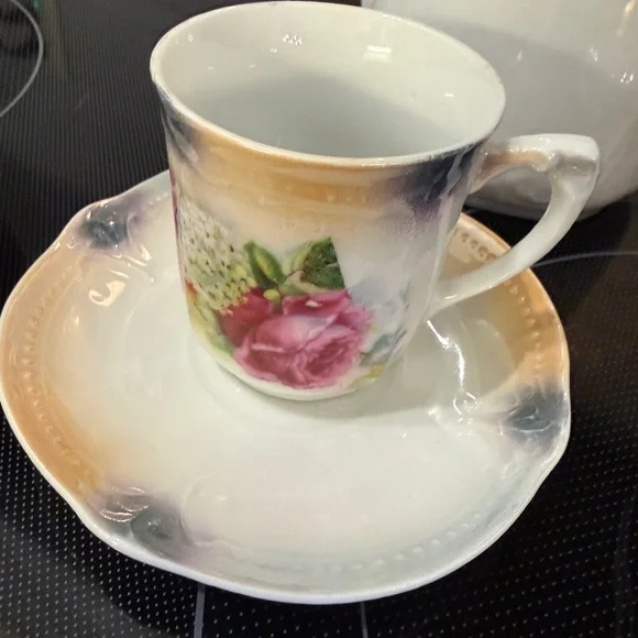 Altenburg China Chocolate Pot with cups and saucers - Picture 4 of 8